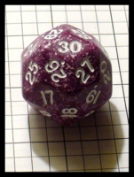 Dice : Dice - 30D - Koplow Purple and White with White Numerals Die - Gen Con Aug 2012